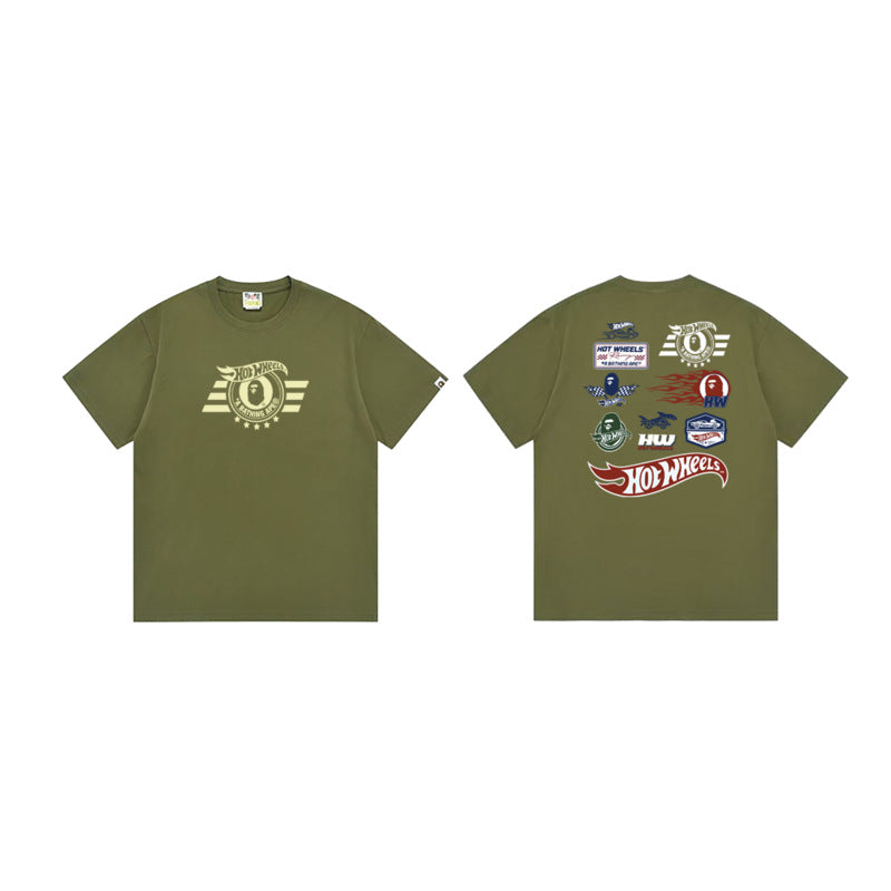 Bape Sakura Floral Graphic Oversized Tee Streetwear Unisex