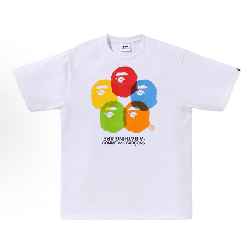 Bape Ape Head Graphic Short Sleeve Tee Streetwear Unisex