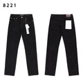 Purple Brand Star Embroidery Skinny Denim Jeans Unisex