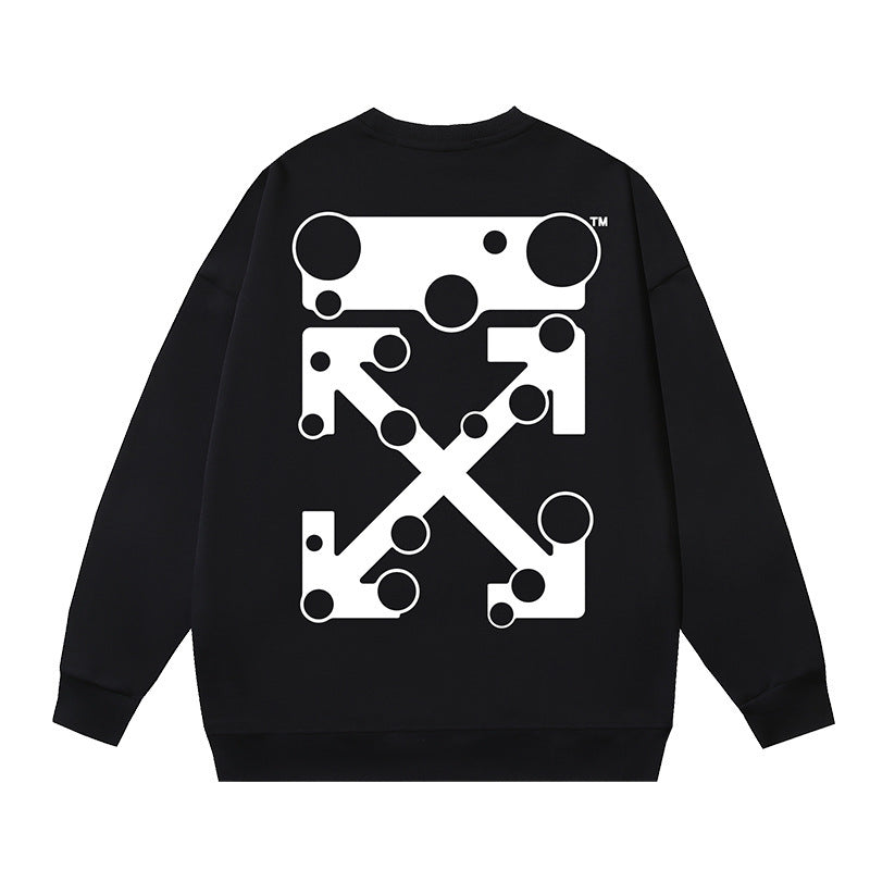 Off-White Multi Graphic Arrow Logo Unisex Crew Neck Sweatshirt