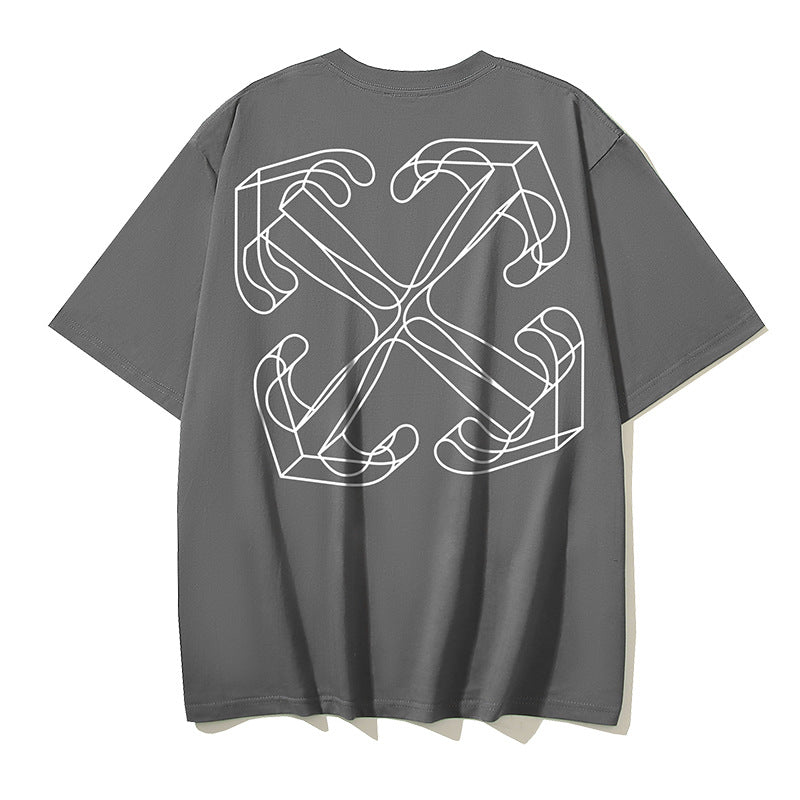 Off‑White Multi‑Sketch Arrow Graphic Oversized Tee Streetwear Unisex