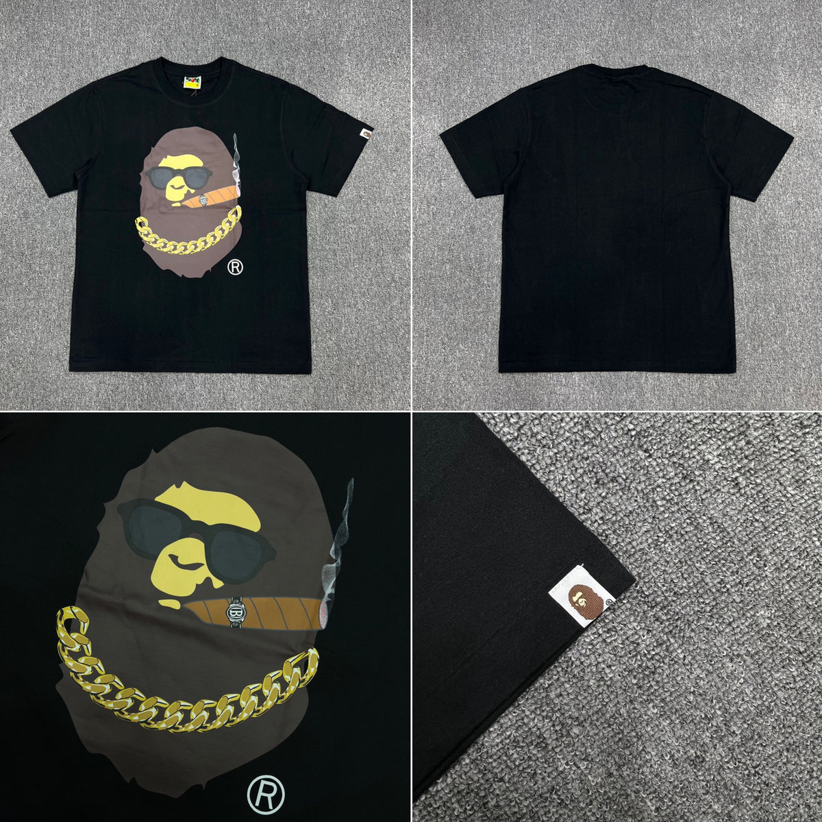 Bape Ape Head Camo Graphic Oversized Short Sleeve Tee Multi‑Style