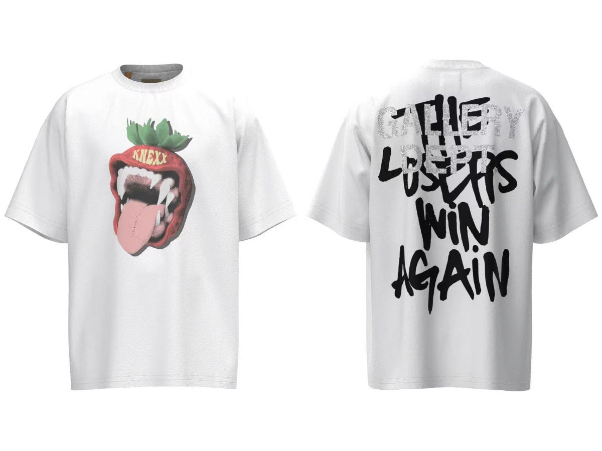 Gallery Dept Vintage Washed Graphic Short Sleeve Tee Streetwear Unisex