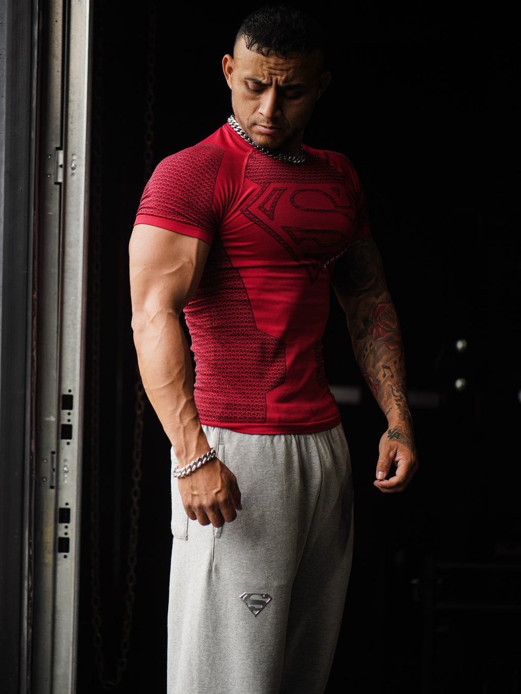 YOUNGLA 4117 Superman Compression Tees