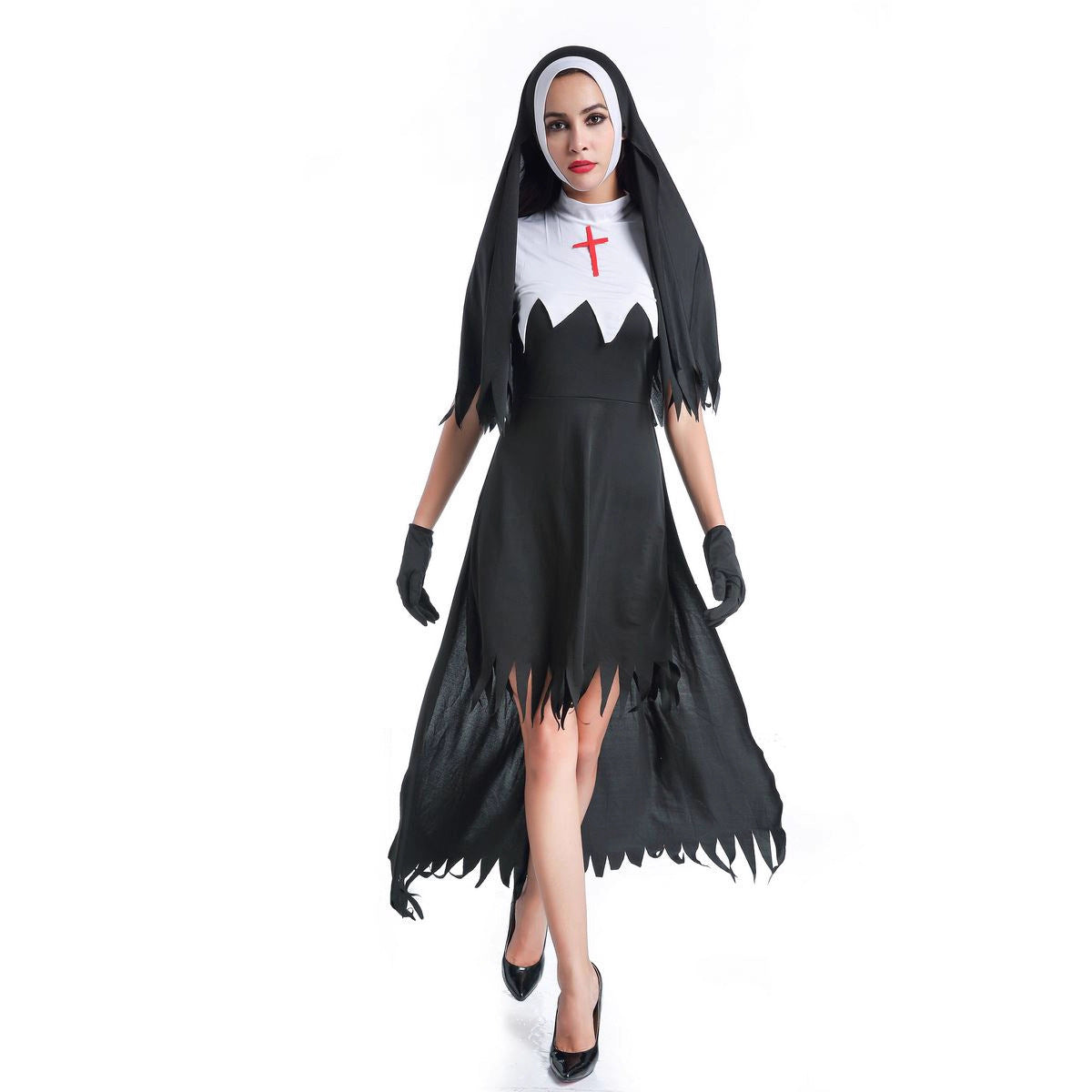 Halloween Men & Women Priest Nun Cosplay Easter Carnival Party Sets
