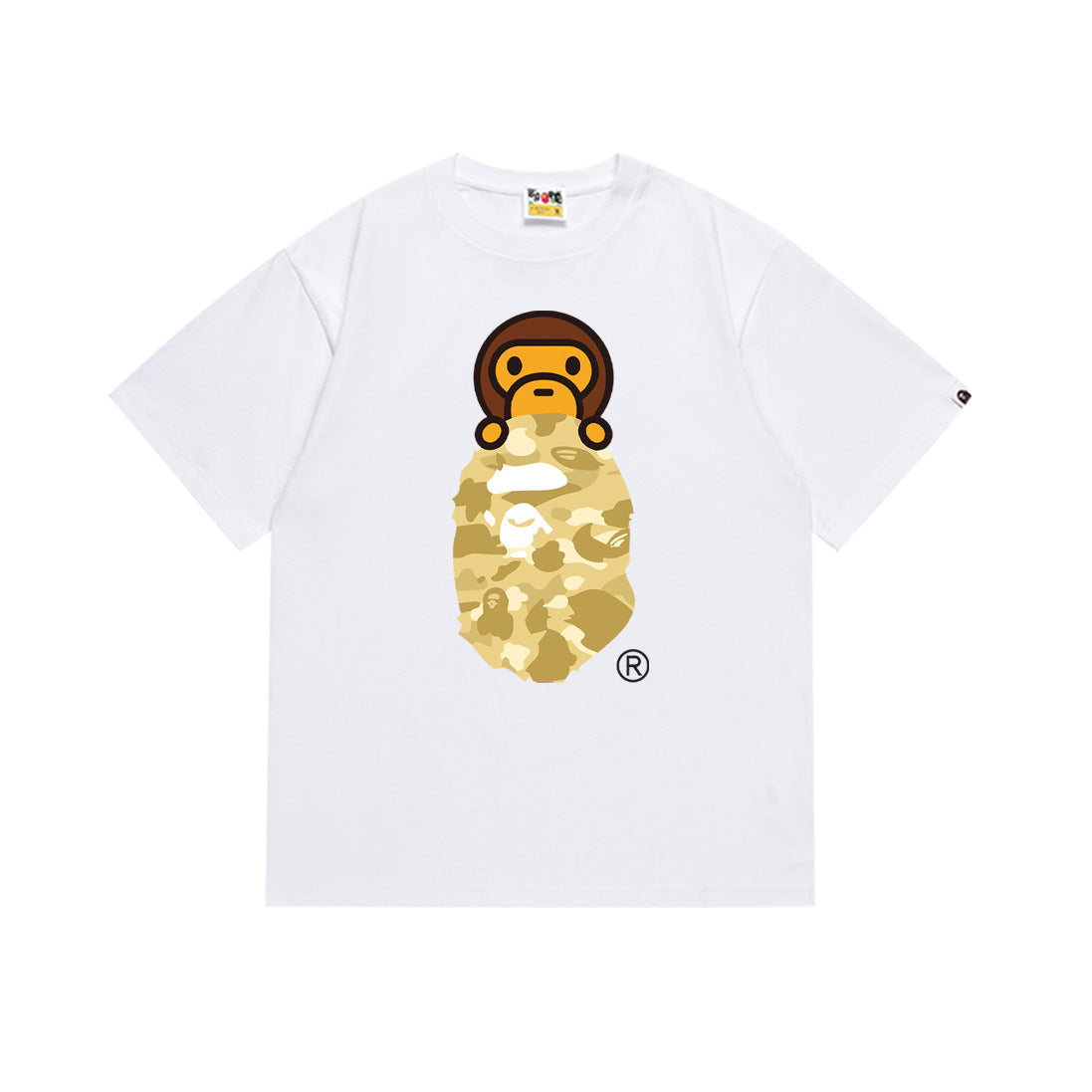 Bape Maneki Neko Ape Head Graphic Oversized Tee Streetwear Unisex