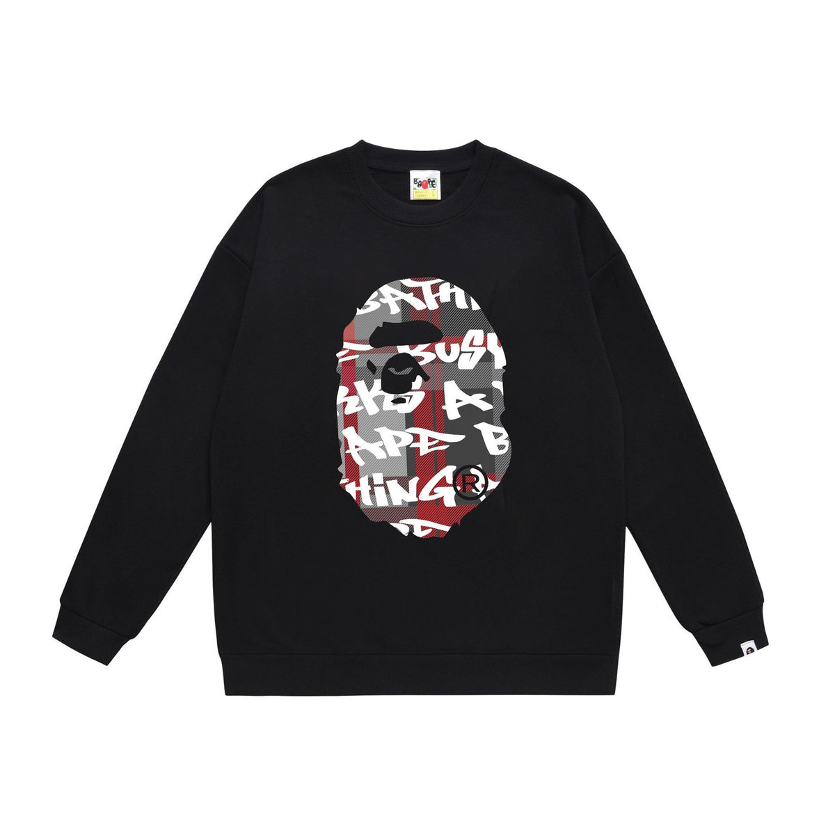 BAPE Crewneck Sweatshirt Ape Head Multi Graphic Street Pullover