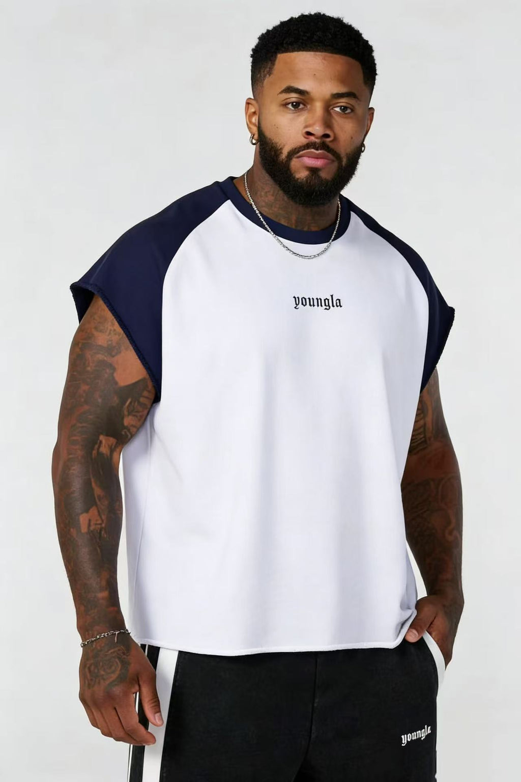 YOUNGLA 4243 Raw Raglan Tanks
