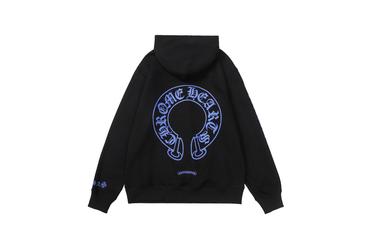 Chrome Hearts Multi‑Cross Sanskrit Graphic Oversized Hoodie Streetwear