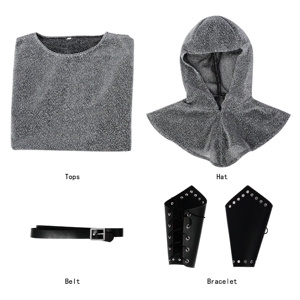 Halloween Templar Knight Chainmail Look Outfit Cosplay Costume