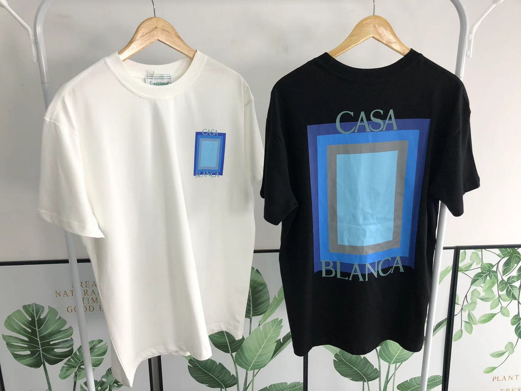 Casablanca Casa Letter Art Print Crew Neck Short Sleeve Tee Unisex