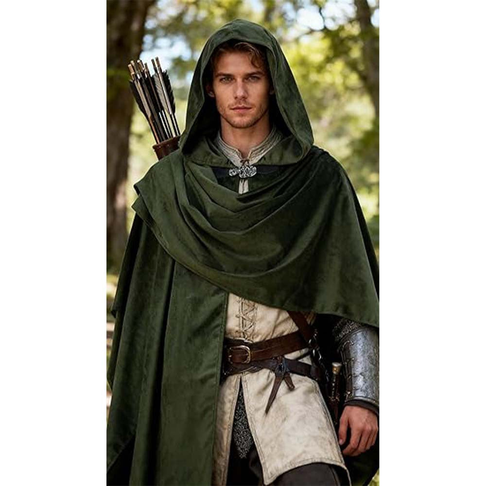Halloween Medieval Hooded Shawl Cloak Dark Ranger Cosplay Cape