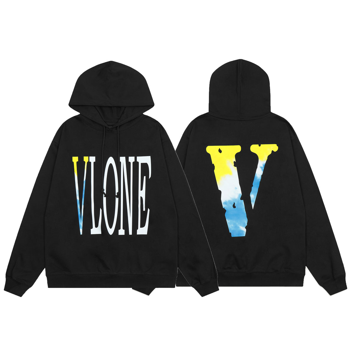 Vlone Friends Big V Logo American Style Unisex Hoodie