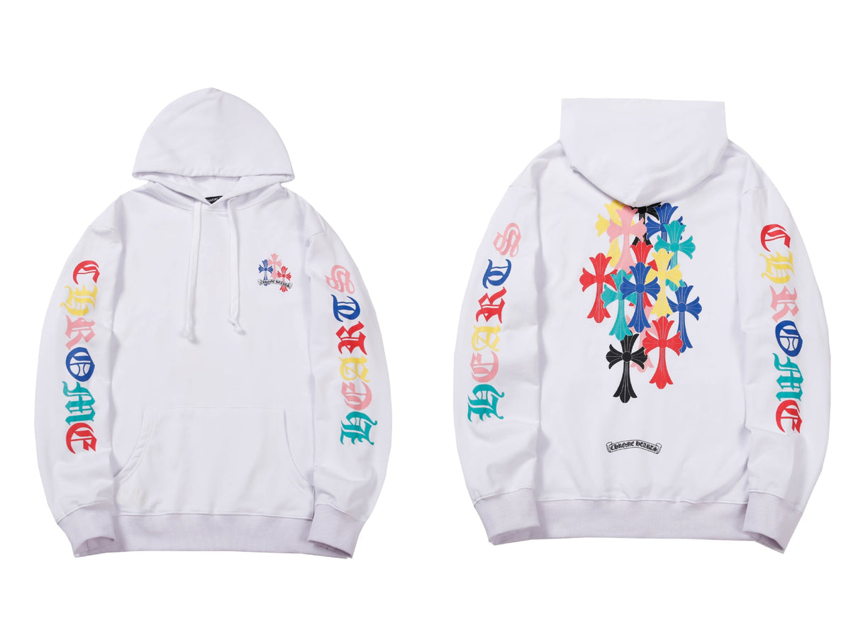 Chrome Hearts Horseshoe Cross Hoodie Goth Streetwear Graphic Pullover