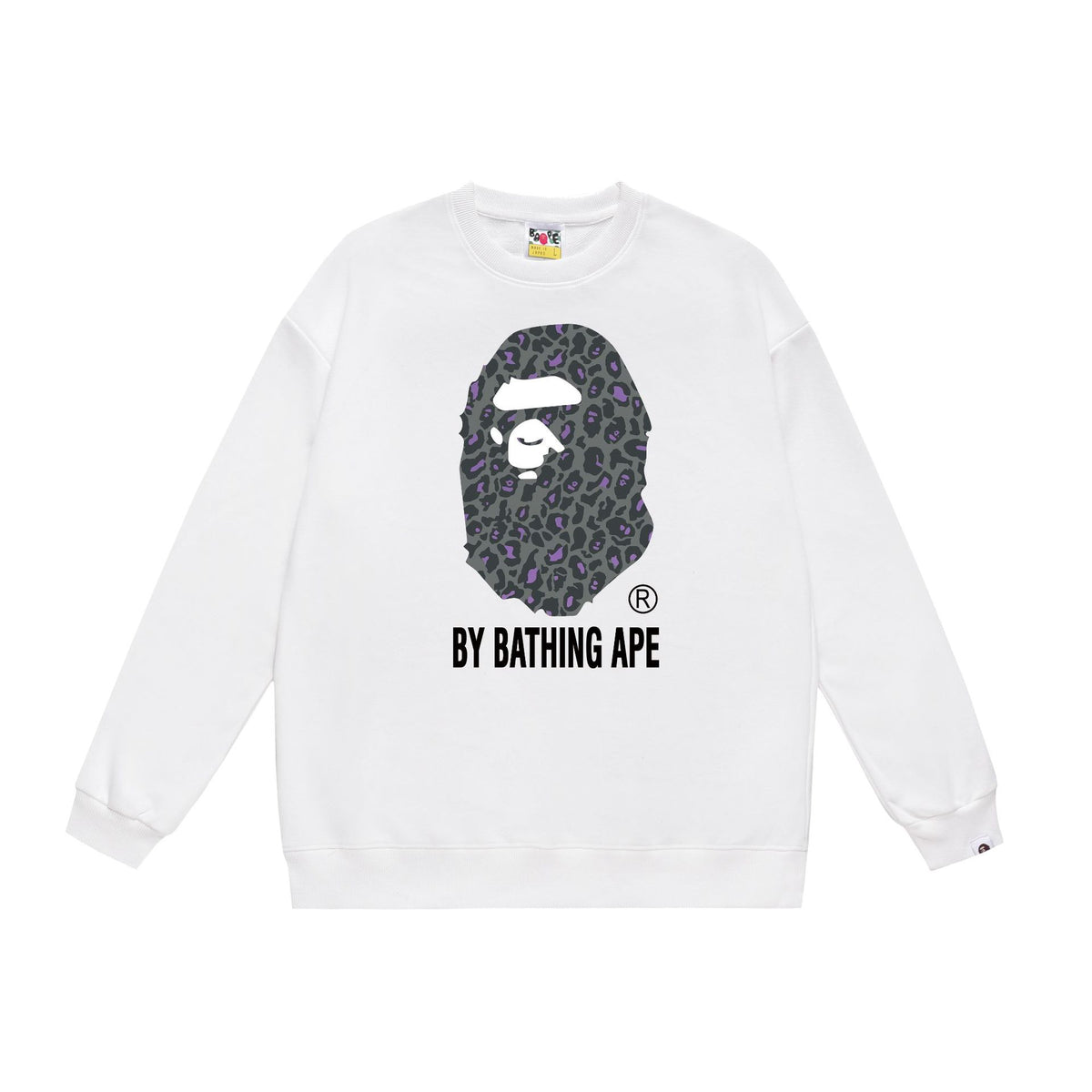 BAPE Crewneck Sweatshirt Ape Head Multi Graphic Street Pullover