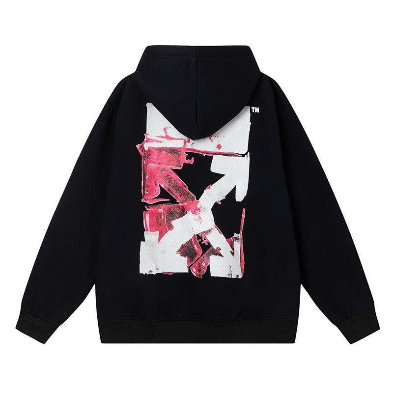 Off-White Arrow Graphic Print Hoodie Streetwear Unisex