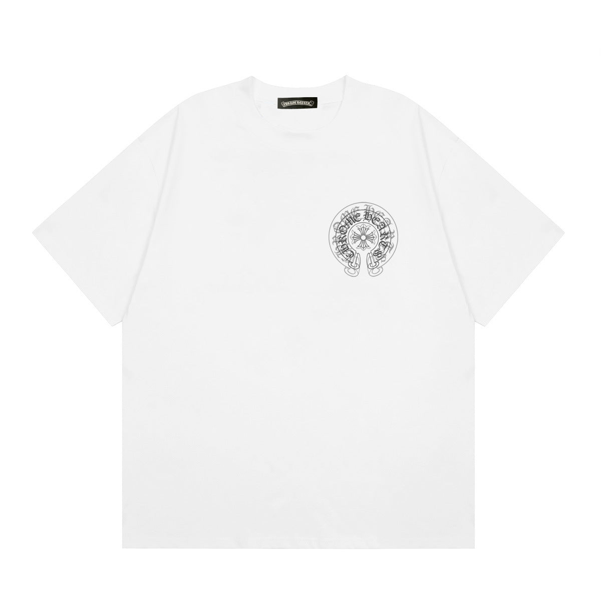 Chrome Hearts Multi‑Cross Horseshoe Graphic Oversized Tee Streetwear