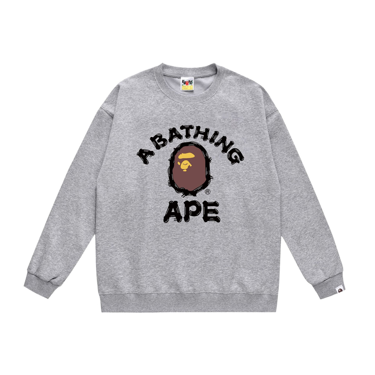 BAPE Crewneck Sweatshirt Ape Head Multi Graphic Street Pullover