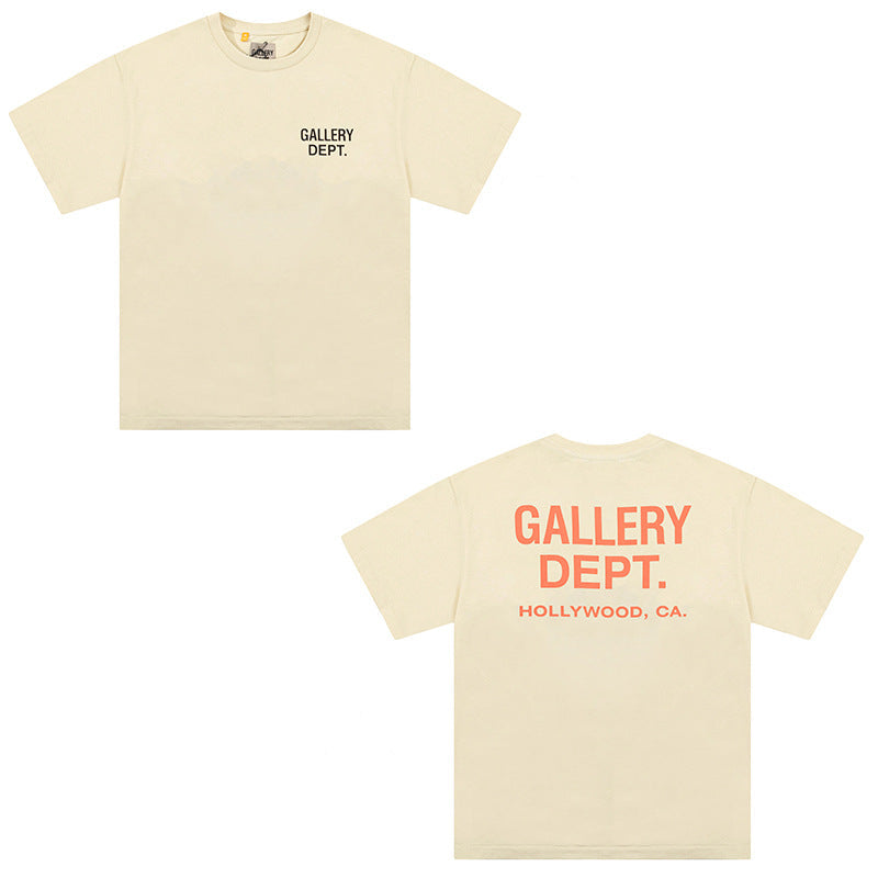 Gallery Dept Vintage Print Loose Short Sleeve Streetwear T-Shirt