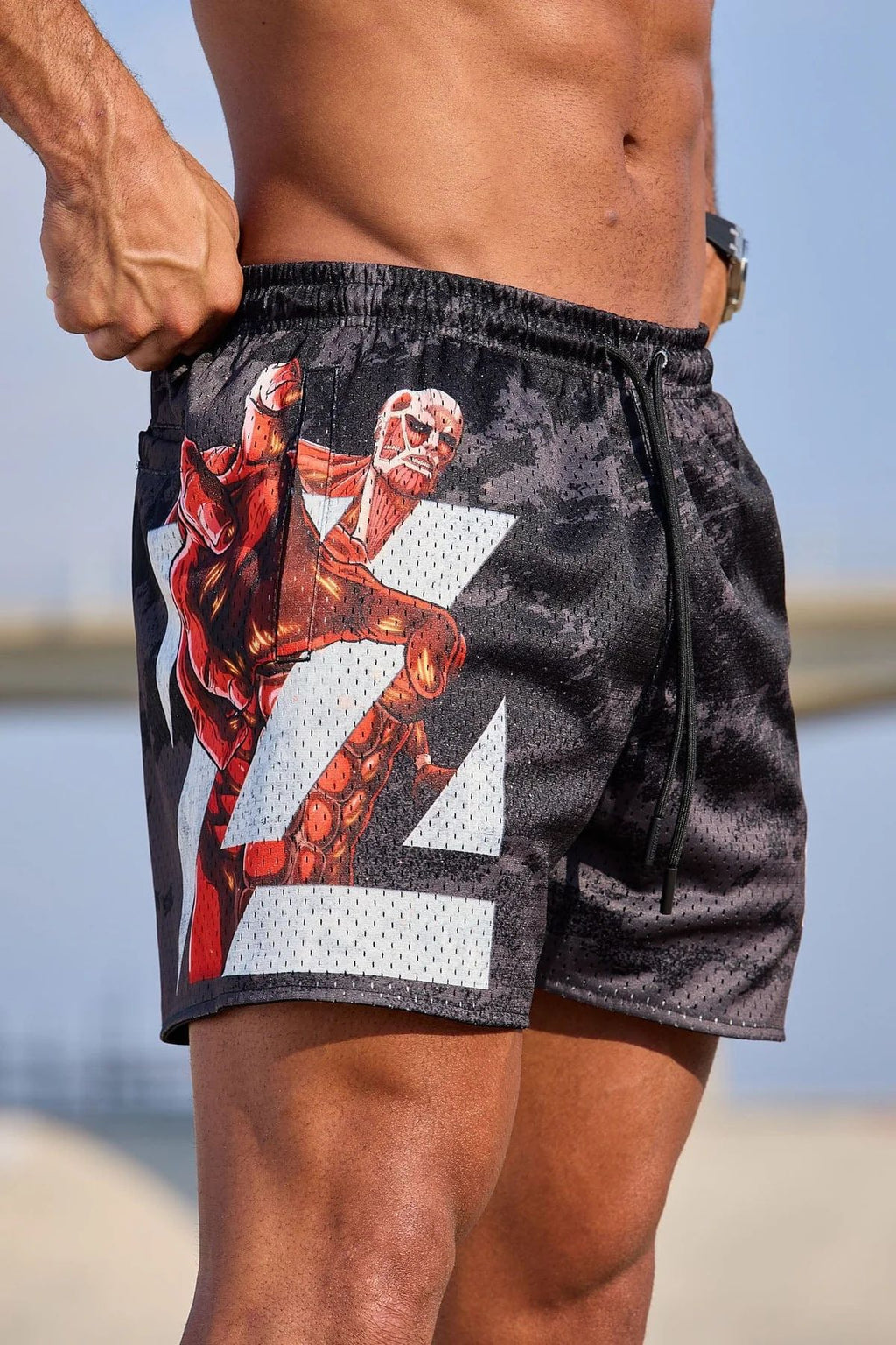 YOUNGLA 1126 AOT© x YLA Mesh Shorts