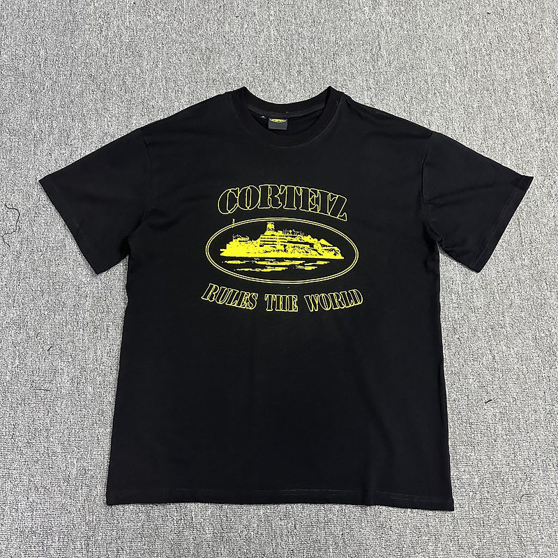 Corteiz Circle Logo Graphic Oversized Tee Streetwear Unisex