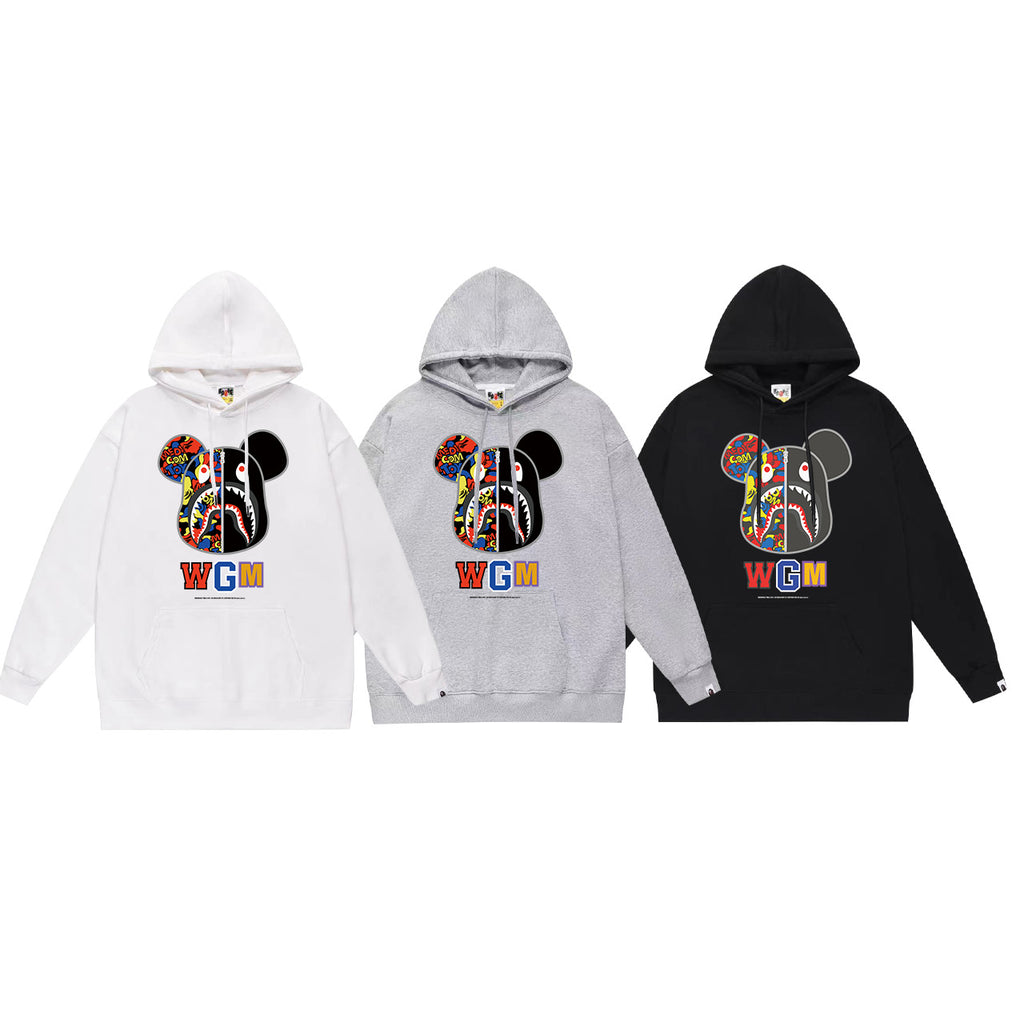 Bape Camo Ape Head Graphic Vintage Washed Oversized Hoodie Streetwear