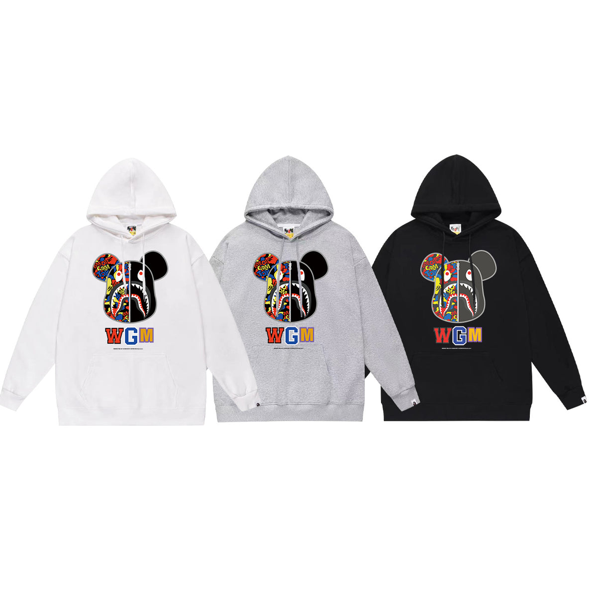 Bape Camo Ape Head Graphic Vintage Washed Oversized Hoodie Streetwear