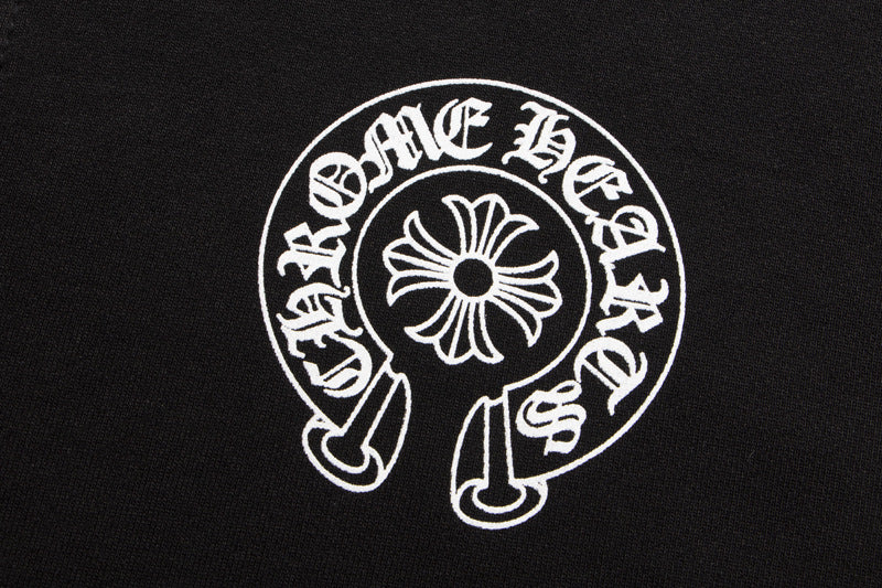 Chrome Hearts Horseshoe Cross Zip Hoodie Floral Sleeve Street Jacket