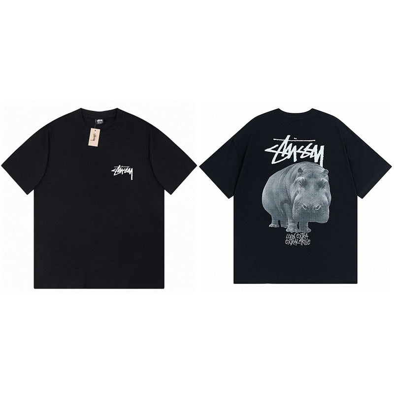 Stussy Graphic Print Collection Loose Casual Short Sleeve T-Shirt