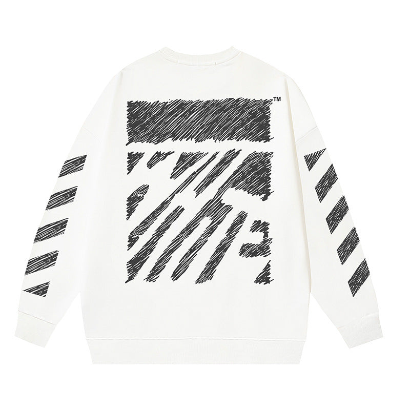 Off-White Multi Graphic Arrow Logo Unisex Crew Neck Sweatshirt
