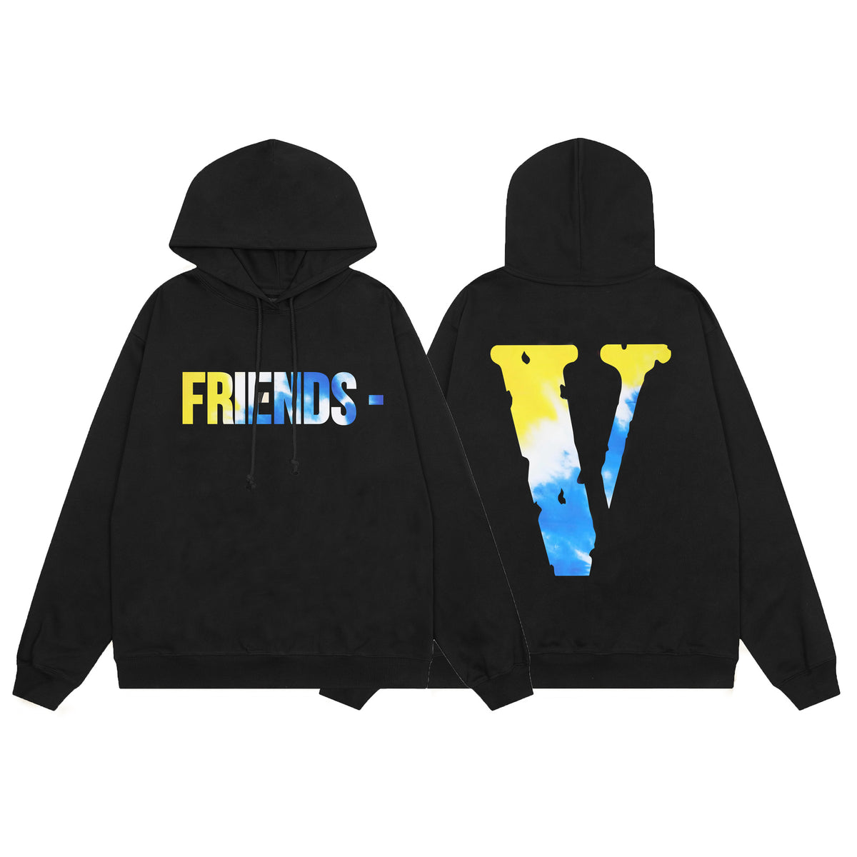 Vlone Friends Big V Logo American Style Unisex Hoodie