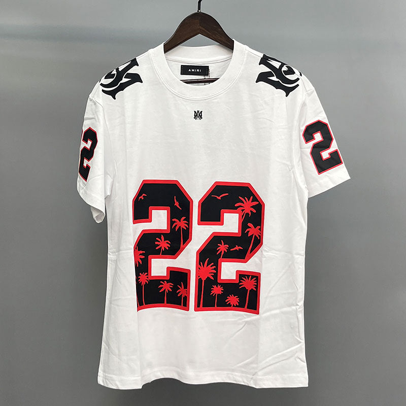 Amiri Multi‑Style Letter Logo Graphic Oversized Tee Streetwear Unisex
