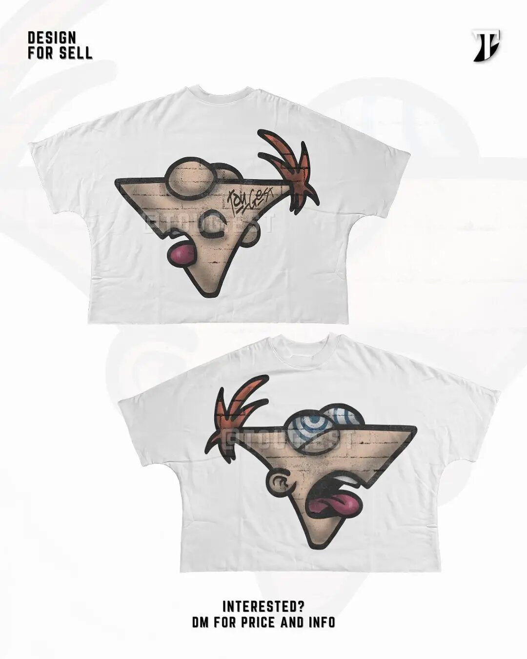 Y2K Cartoon- & Anime-Grafik Unisex Oversized Streetwear Baumwoll-T-Shirt