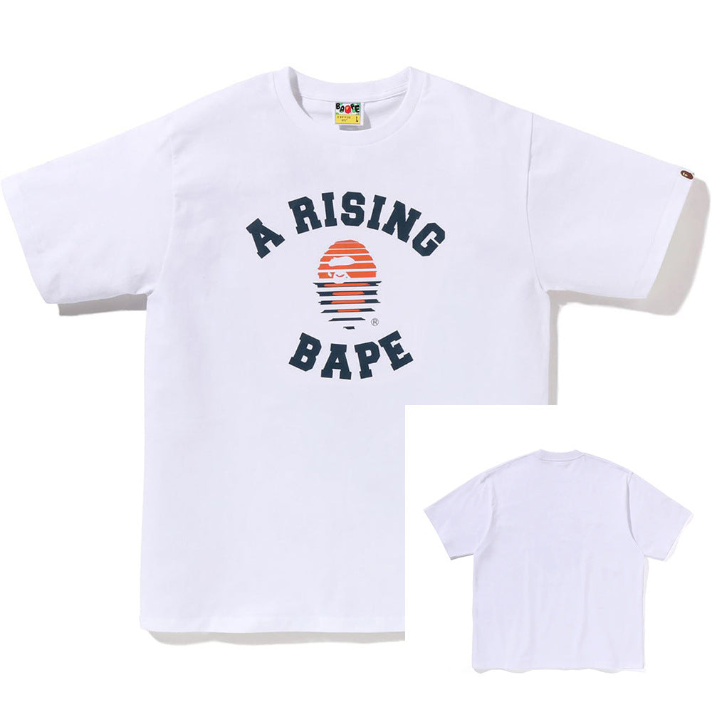 BAPE Shark Ape Head Camo Print Crew Neck Short Sleeve T‑Shirt Unisex