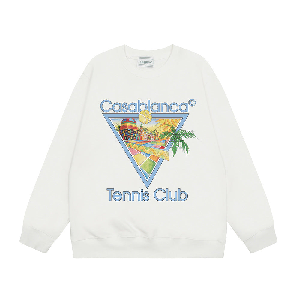 Casablanca Graphic Print Crew Neck French Terry Sweatshirt Unisex