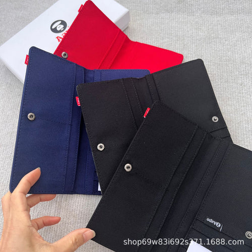 AAPE BY A BATHING APE Head Embroidered Long Wallet