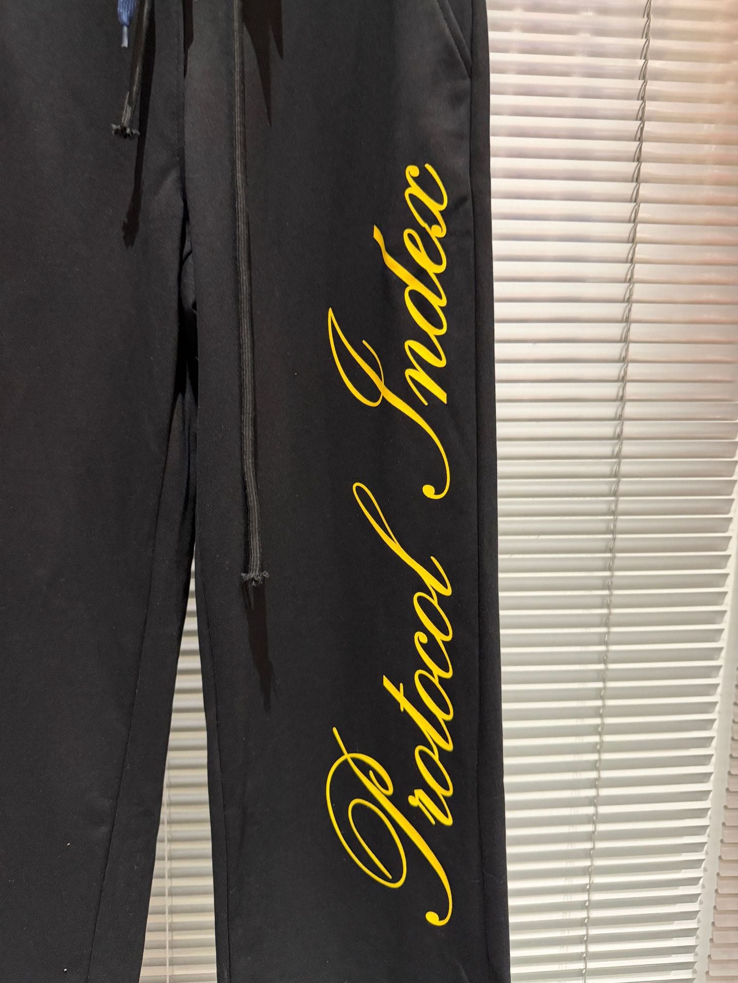 Protocol Index British Flag Embroidery Triple Waist Wide Leg Sweatpants