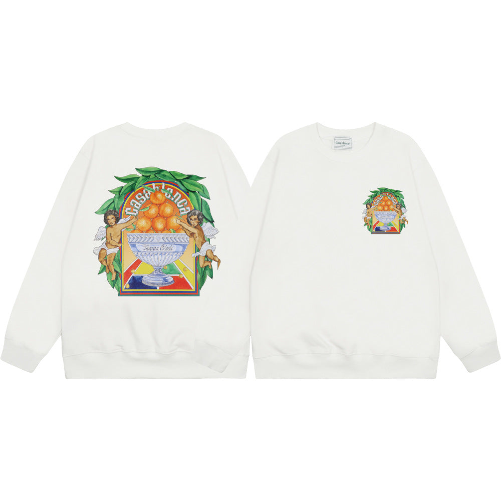 Casablanca Graphic Print Crew Neck French Terry Sweatshirt Unisex