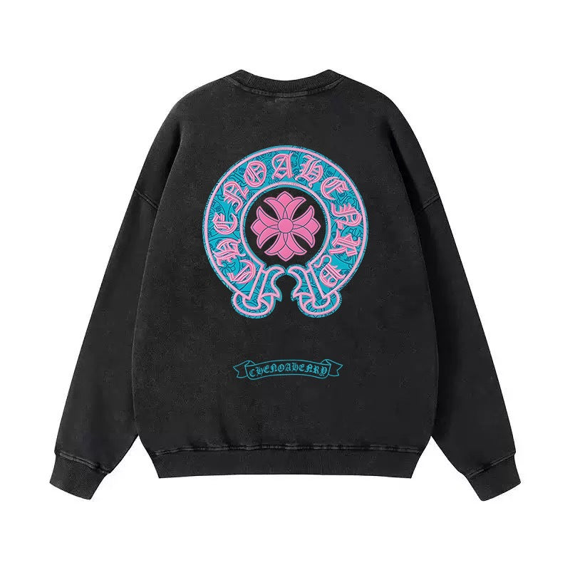 Chrome Hearts Cross Horseshoe Crewneck Sweatshirt Vintage Street Top
