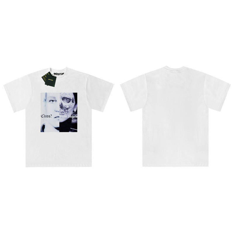 Palm Angels Graphic Print Tee Loose Crew Neck Streetwear T-Shirt