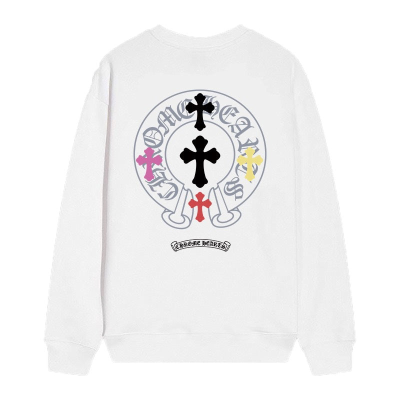 Chrome Hearts Cross Horseshoe Crewneck Sweatshirt Vintage Street Top