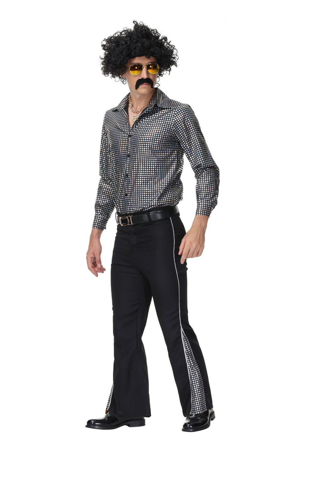 Halloween Men & Women 70s Disco Hippie Cosplay Couple Party Sets