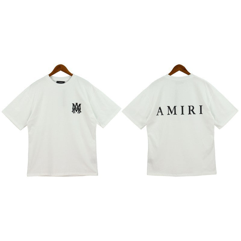 Amiri Multi‑Pattern Letter Graphic Oversized Tee Streetwear Unisex