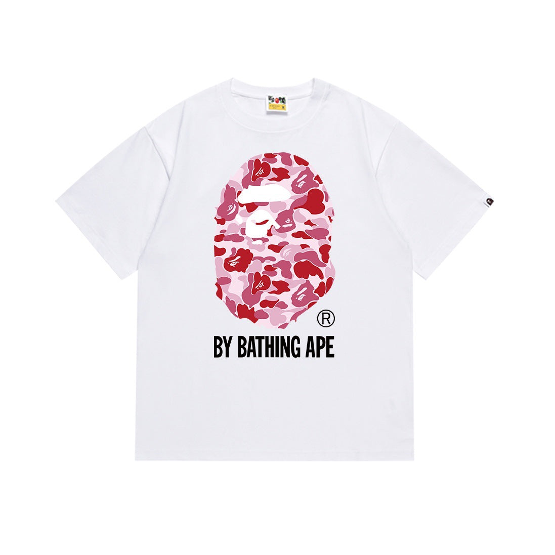 Bape Multi‑Camo Ape Head Graphic Oversized Tee Streetwear Unisex