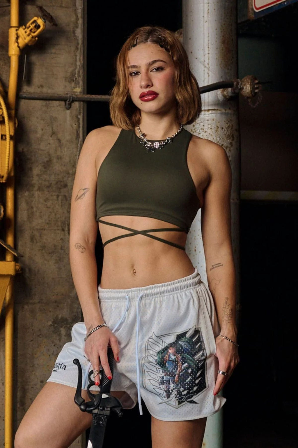 YOUNGLA 1126 AOT© x YLA Mesh Shorts