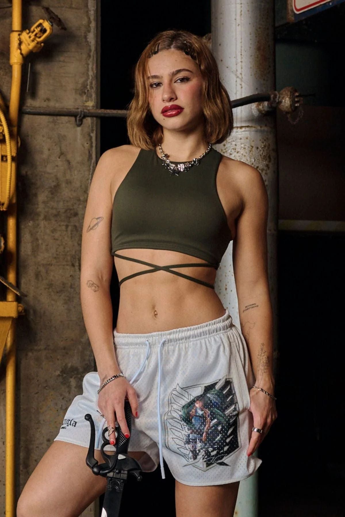 YOUNGLA 1126 AOT© x YLA Mesh Shorts