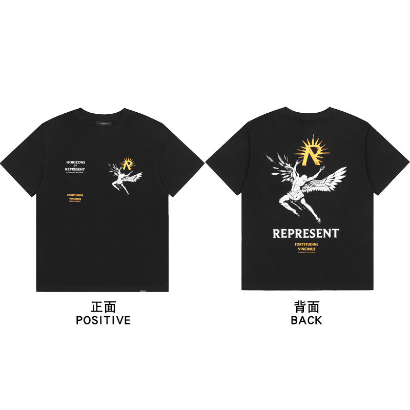 Represent Shark Washed Graphic Oversized Tee Streetwear Unisex