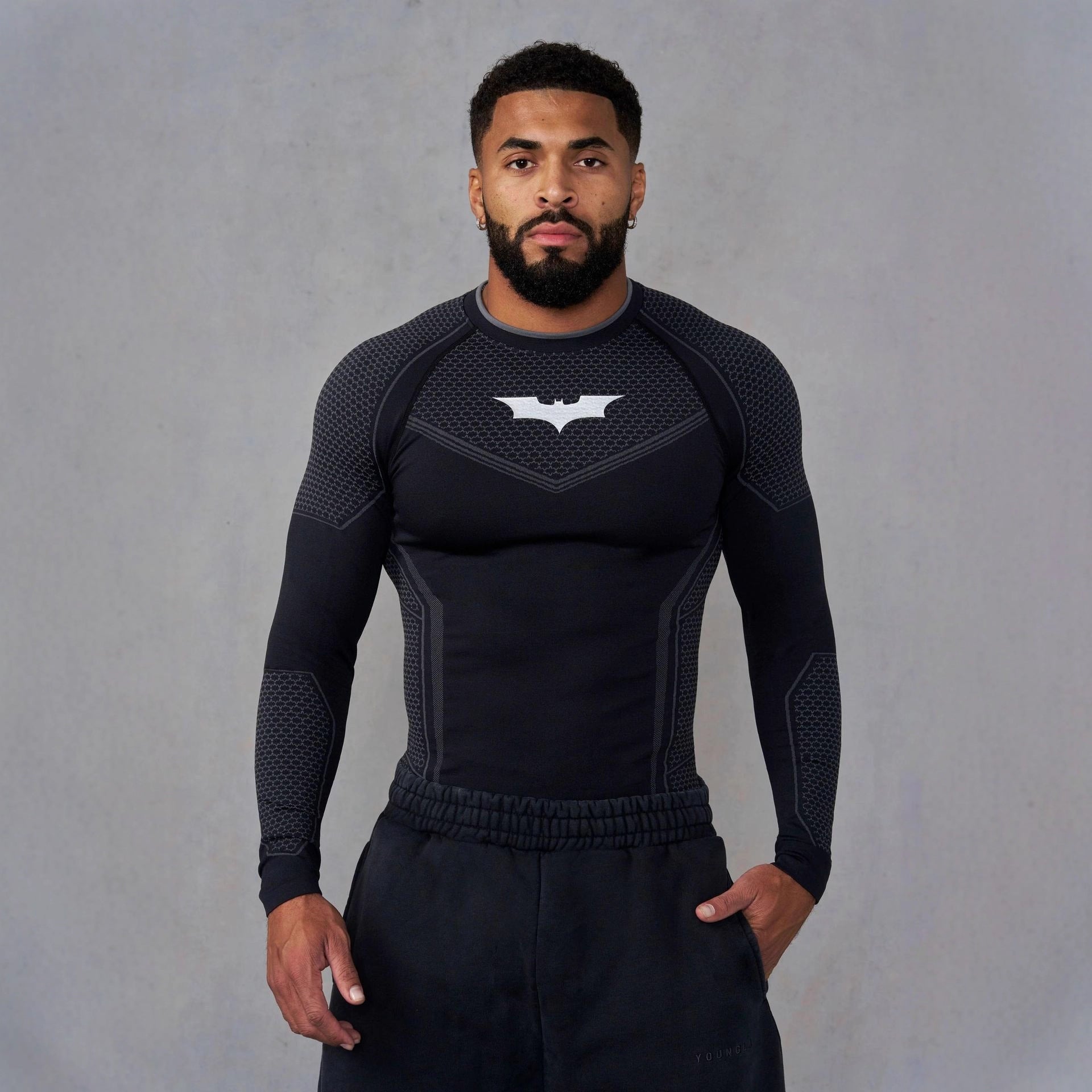 YOUNGLA 8004 Batman Compression Longsleeves