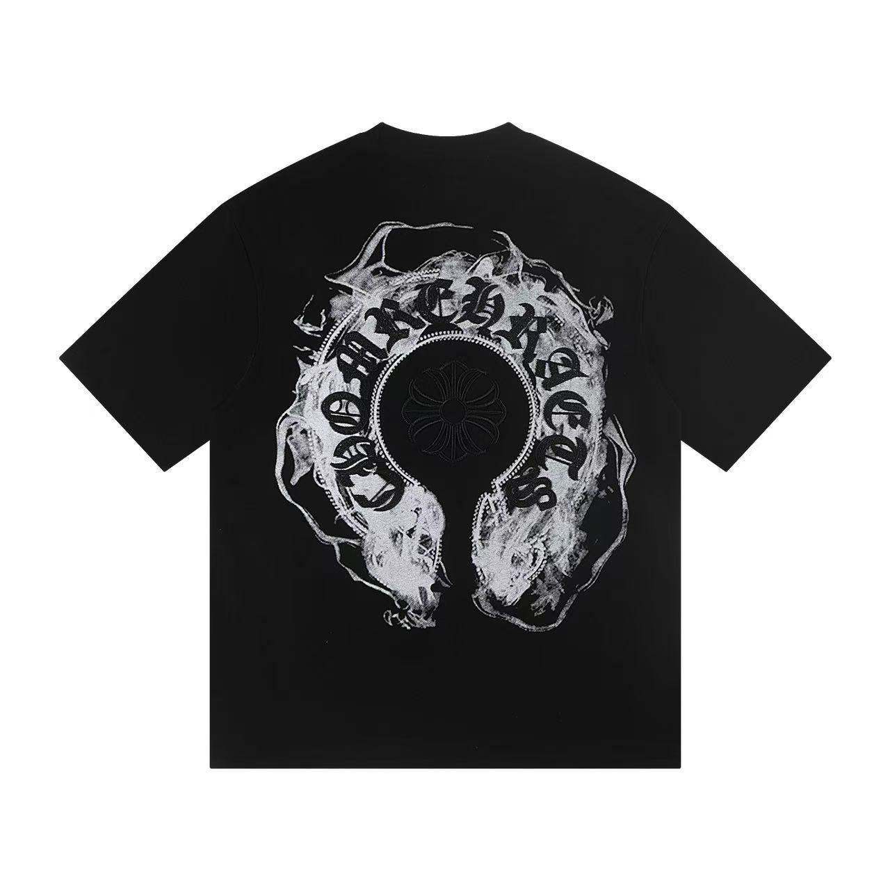 Chrome Hearts Horseshoe Cross Print Short Sleeve Tee Unisex