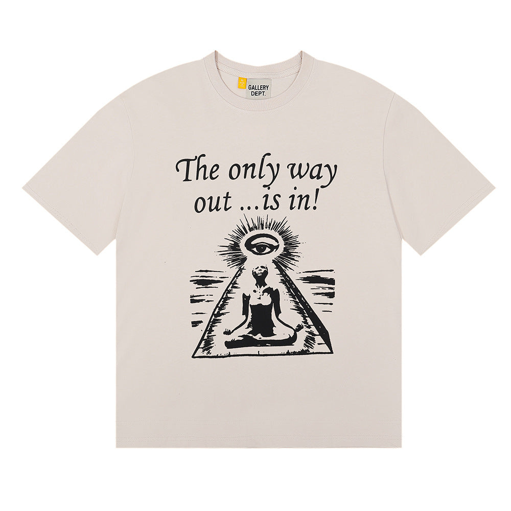 Gallery Dept Classic Logo Slogan Crew Neck Short Sleeve T‑Shirt Unisex